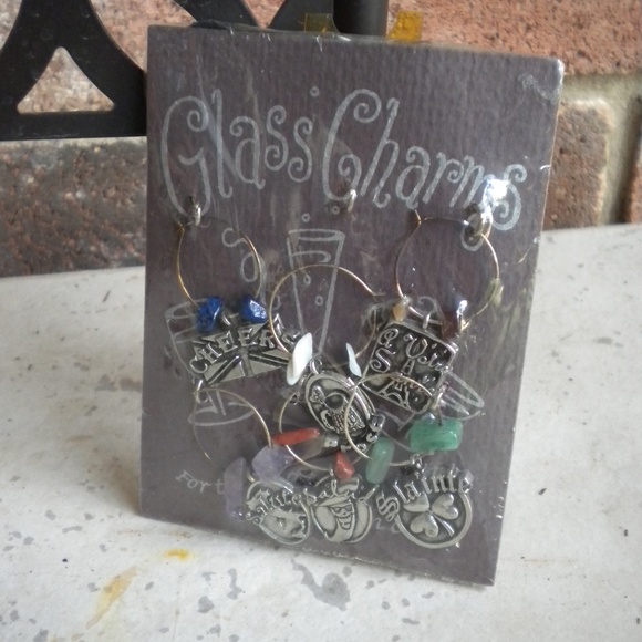 Design Visions at home Other - Wine Glass Charms Real Quartz Pewter New